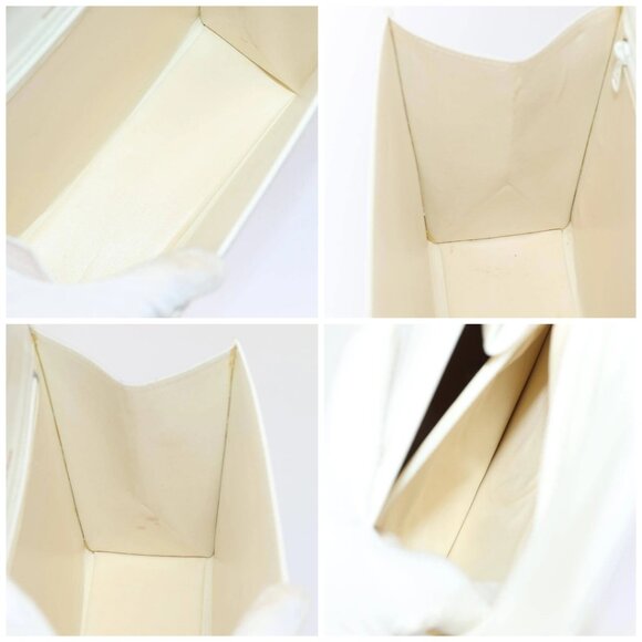 CELINE Shoulder Bag Leather 2way White Auth - Picture 15 of 16